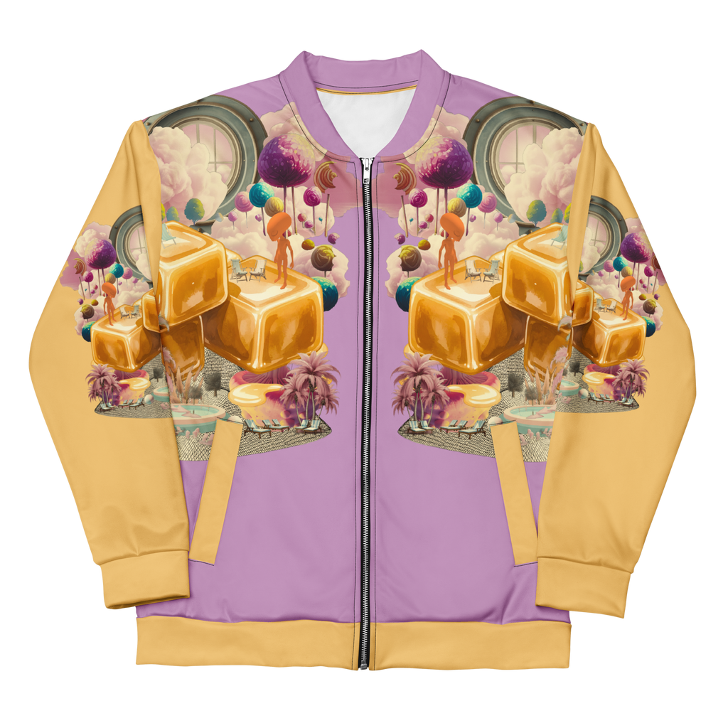 Unisex Bomberjacke Caramel Alien Flieder/apricot | Premium Streetwear Otto Strtwr
