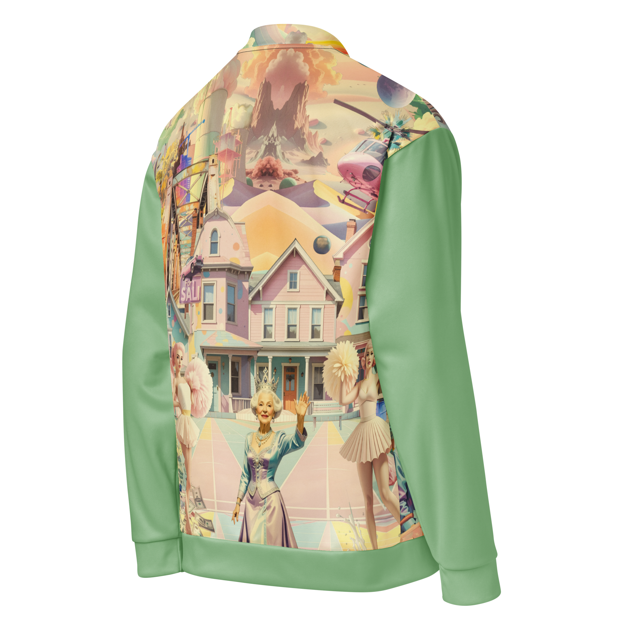 Unisex Bomberjacke Cheerleader City Lindgrün | Premium Streetwear Otto Strtwr