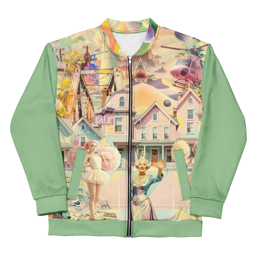 Unisex Bomberjacke Cheerleader City Lindgrün | Premium Streetwear Otto Strtwr