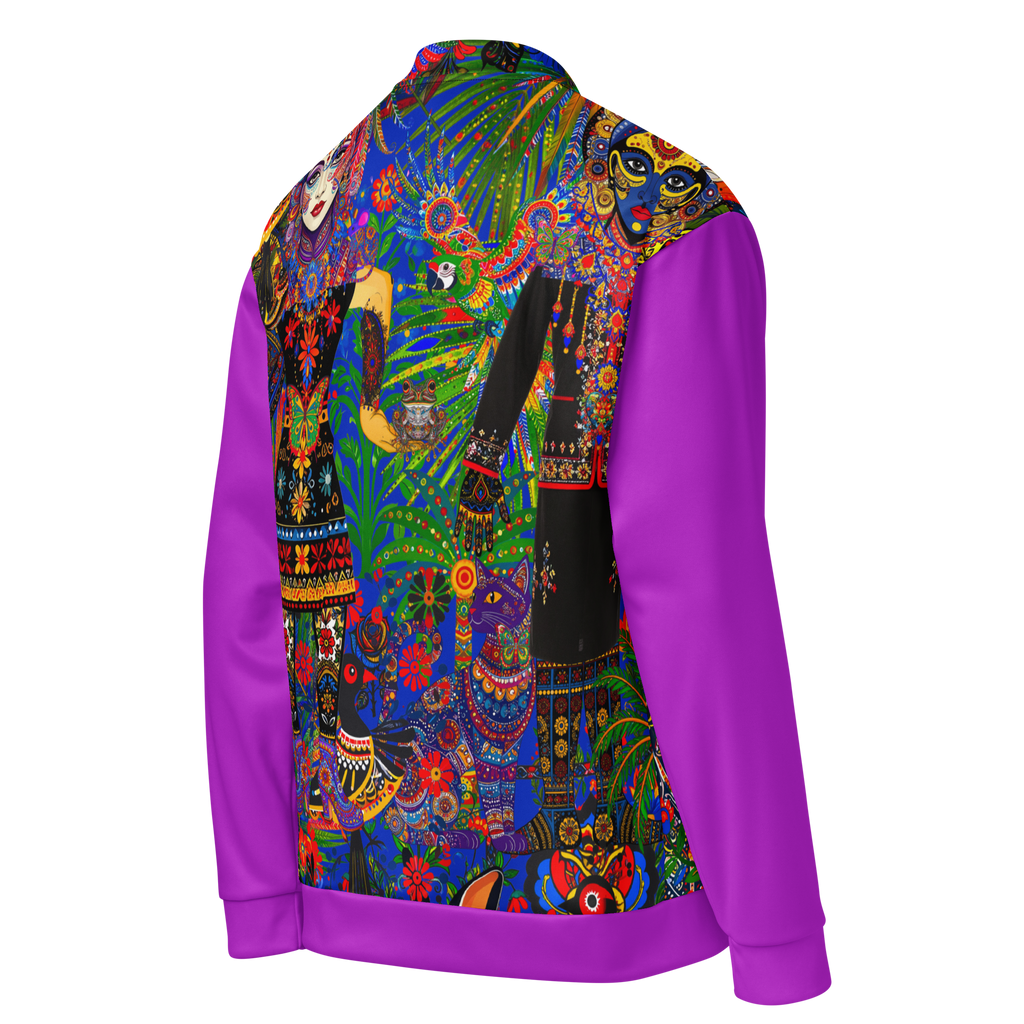 Unisex Bomberjacke Folklore Dancer Helles Violett | Premium Streetwear Otto Strtwr