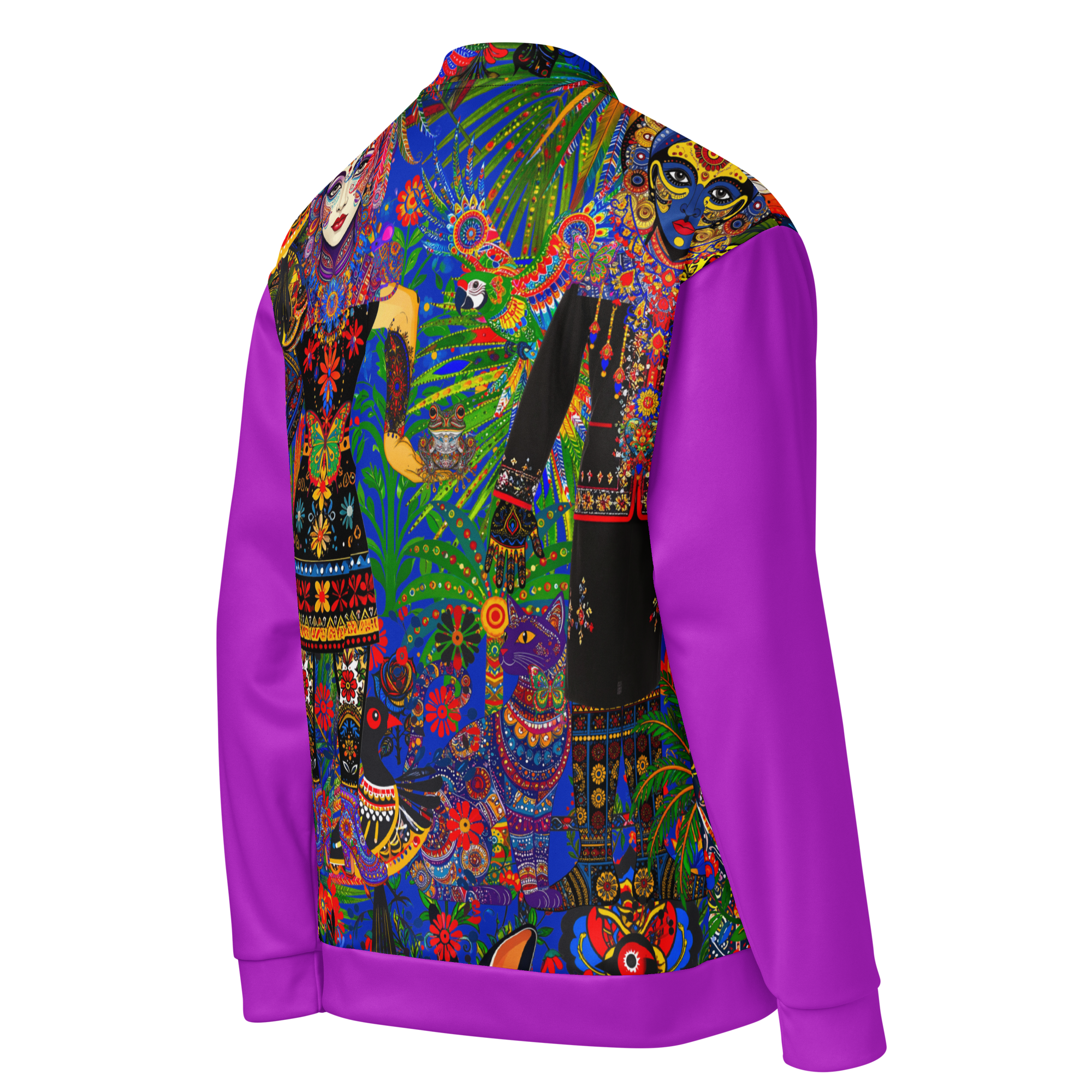 Unisex Bomberjacke Folklore Dancer Helles Violett | Premium Streetwear Otto Strtwr