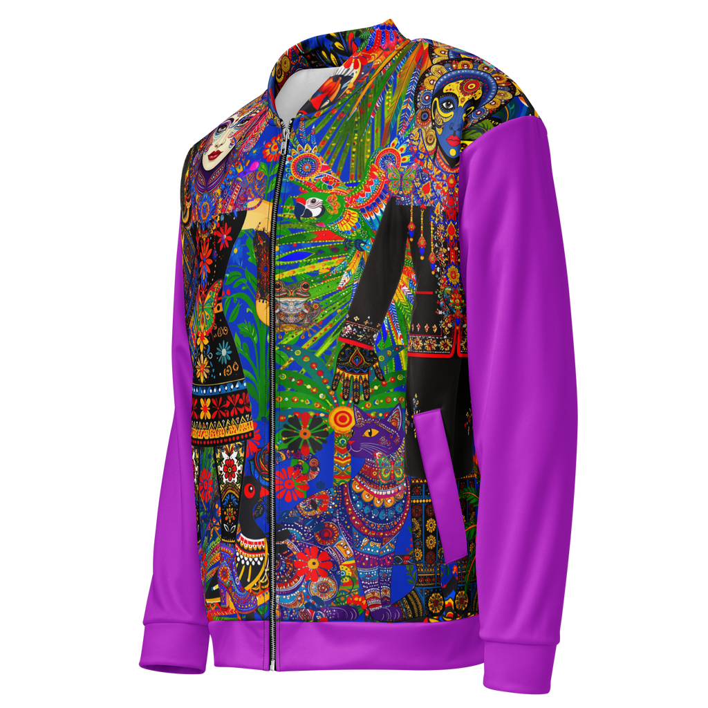Unisex Bomberjacke Folklore Dancer Helles Violett | Premium Streetwear Otto Strtwr