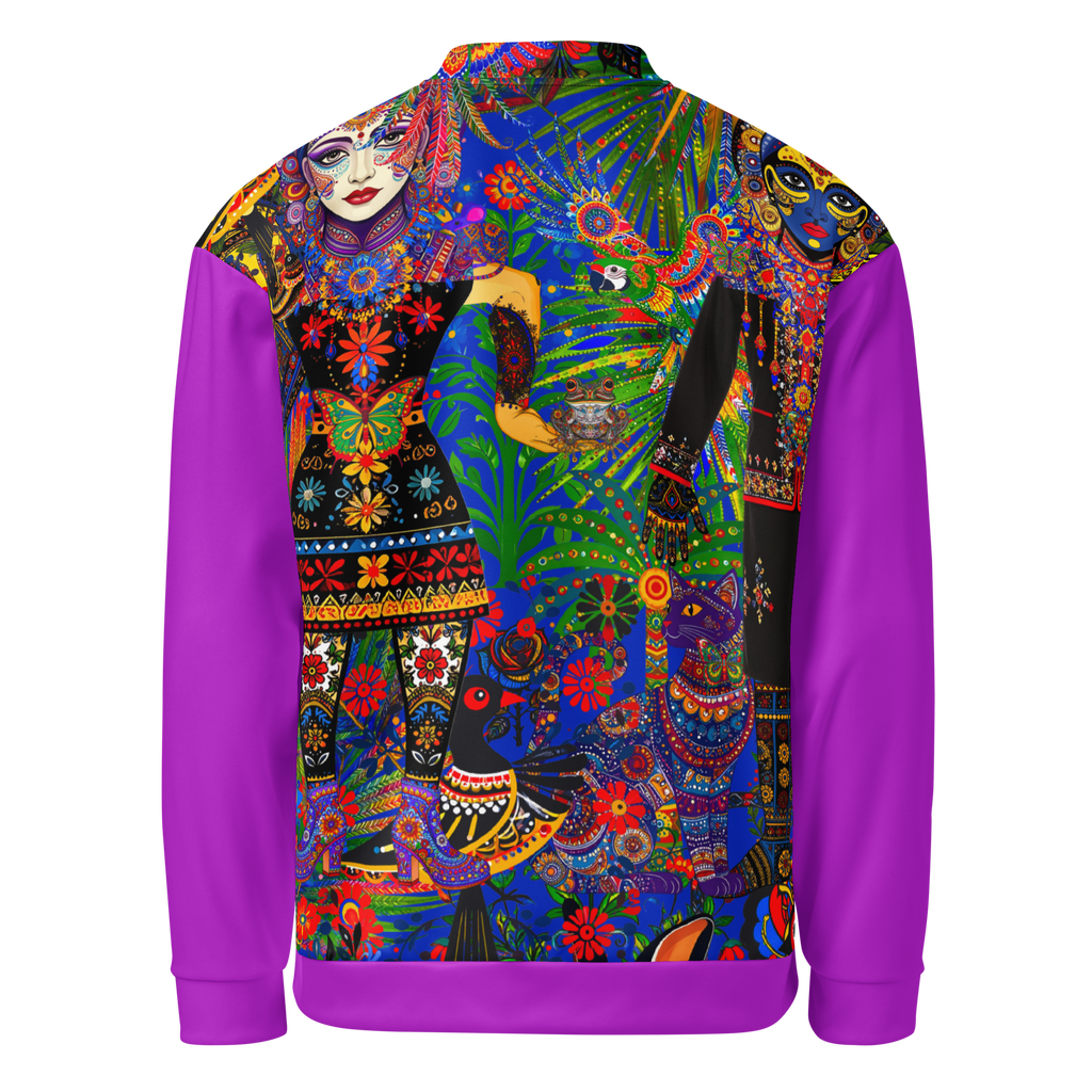 Unisex Bomberjacke Folklore Dancer Helles Violett | Premium Streetwear Otto Strtwr