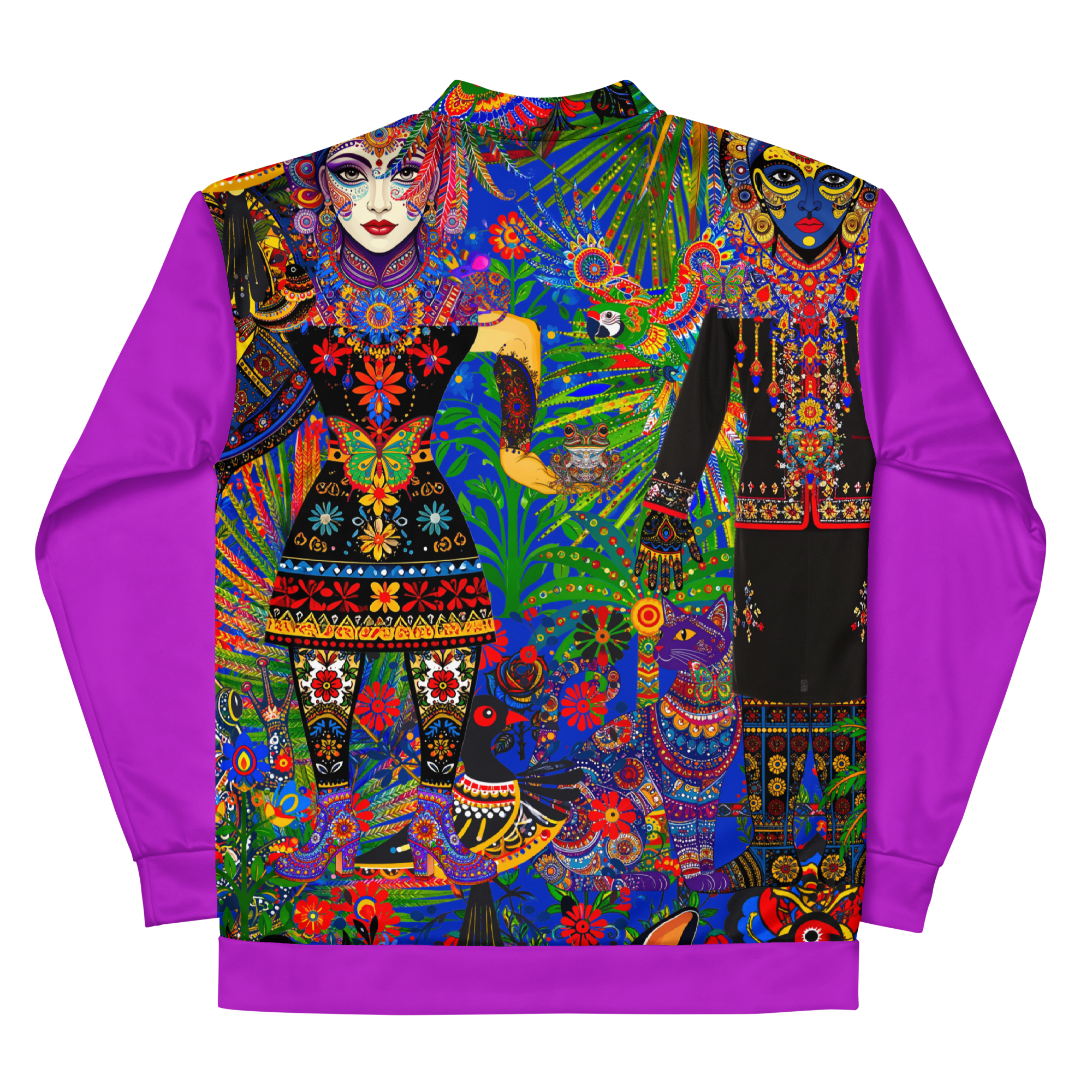 Unisex Bomberjacke Folklore Dancer Helles Violett | Premium Streetwear Otto Strtwr