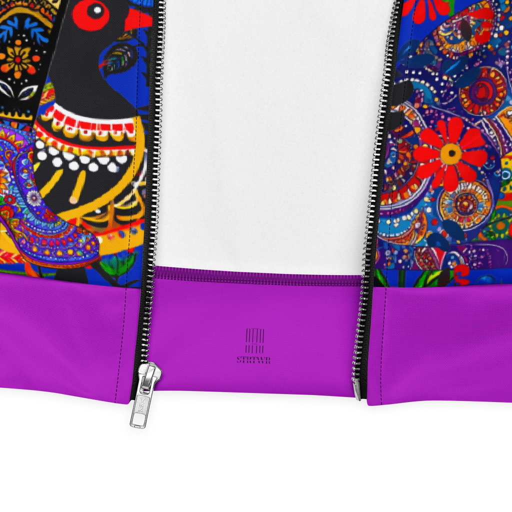 Unisex Bomberjacke Folklore Dancer Helles Violett | Premium Streetwear Otto Strtwr