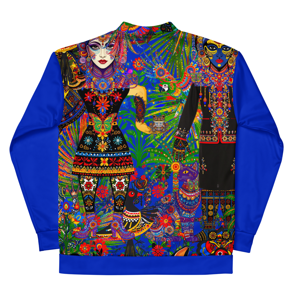 Unisex Bomberjacke Folklore Dancer Tiefblau | Premium Streetwear Otto Strtwr