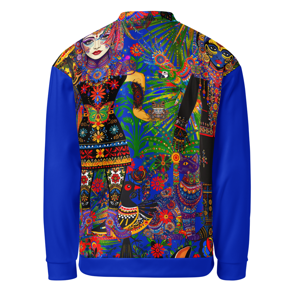 Unisex Bomberjacke Folklore Dancer Tiefblau | Premium Streetwear Otto Strtwr