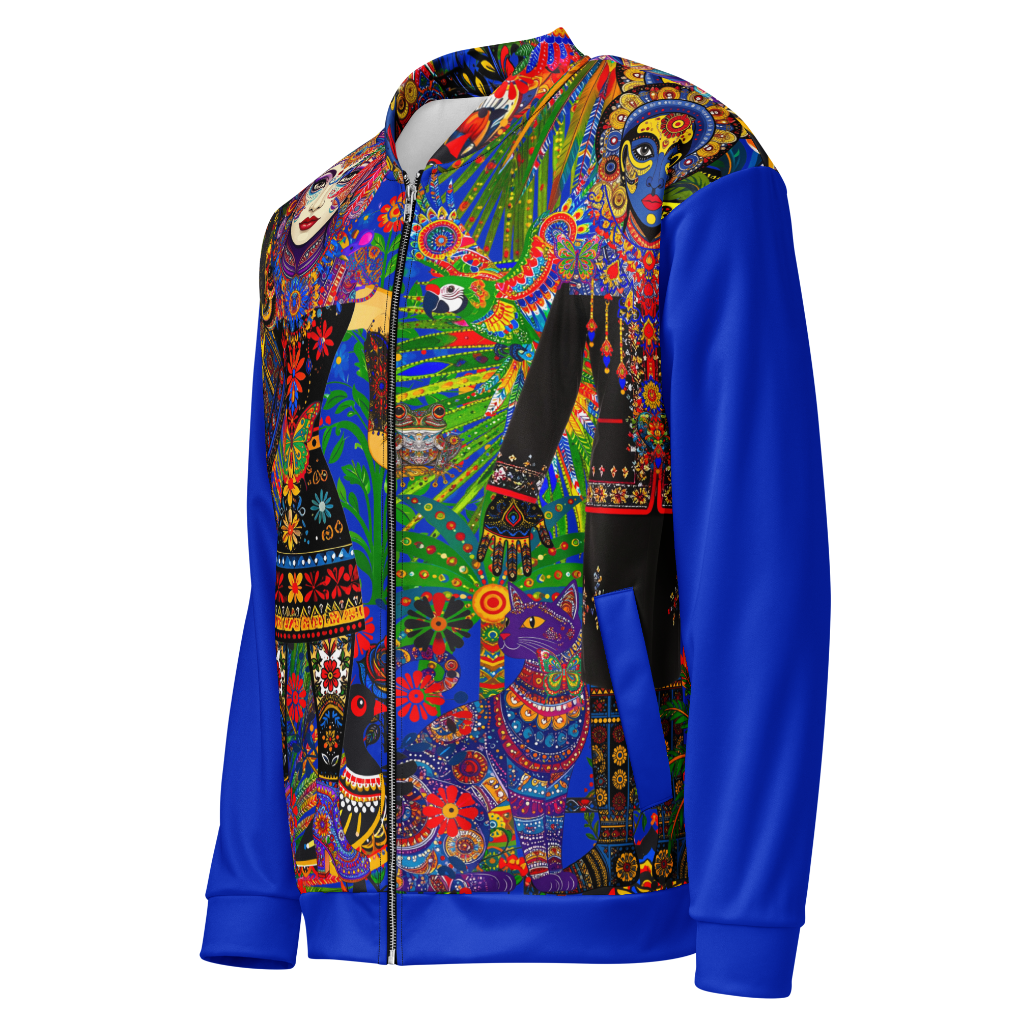 Unisex Bomberjacke Folklore Dancer Tiefblau | Premium Streetwear Otto Strtwr