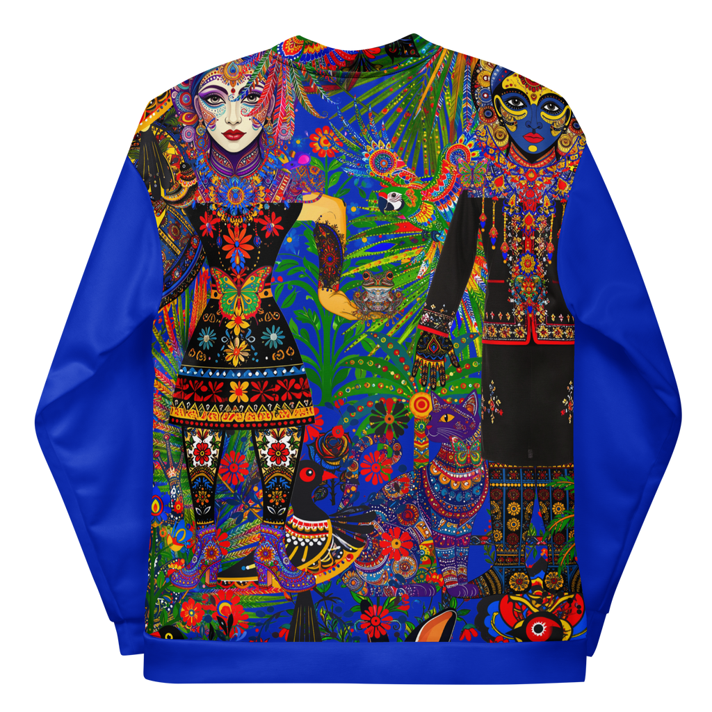 Unisex Bomberjacke Folklore Dancer Tiefblau | Premium Streetwear Otto Strtwr