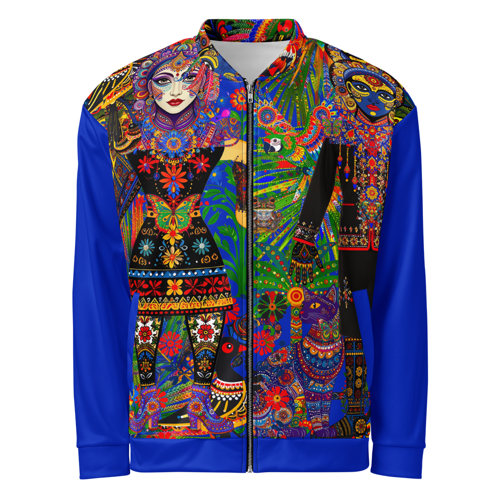 Unisex Bomberjacke Folklore Dancer Tiefblau | Premium Streetwear Otto Strtwr
