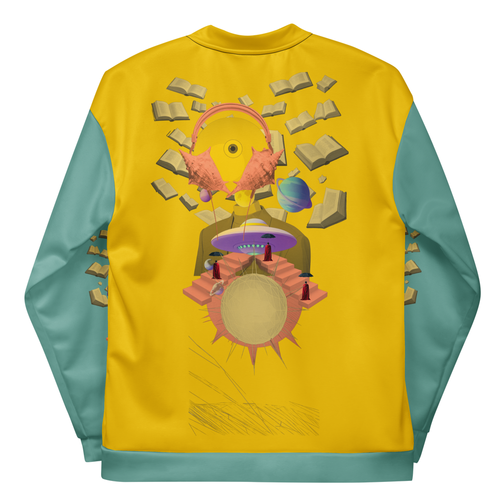 Unisex Bomberjacke Poetry Of Sea Gelb/helles Petrol | Premium Streetwear Otto Strtwr