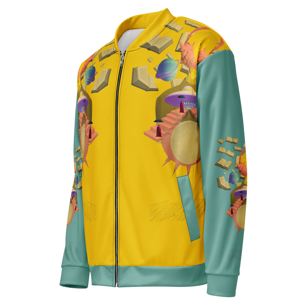 Unisex Bomberjacke Poetry Of Sea Gelb/helles Petrol | Premium Streetwear Otto Strtwr