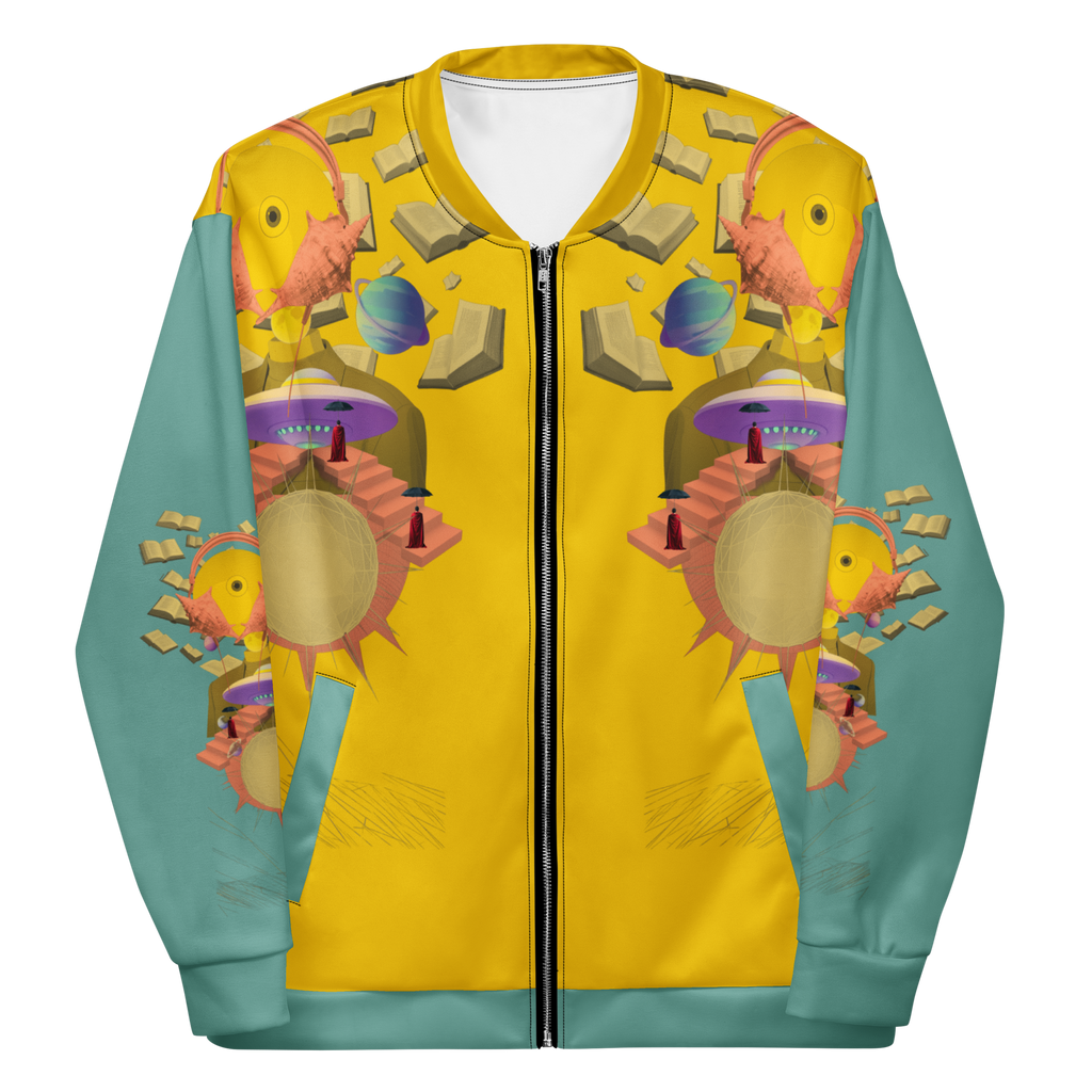 Unisex Bomberjacke Poetry Of Sea Gelb/helles Petrol | Premium Streetwear Otto Strtwr