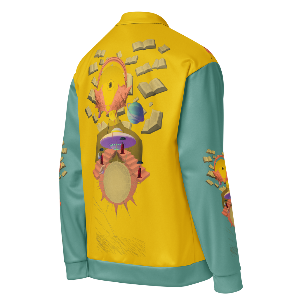 Unisex Bomberjacke Poetry Of Sea Gelb/helles Petrol | Premium Streetwear Otto Strtwr