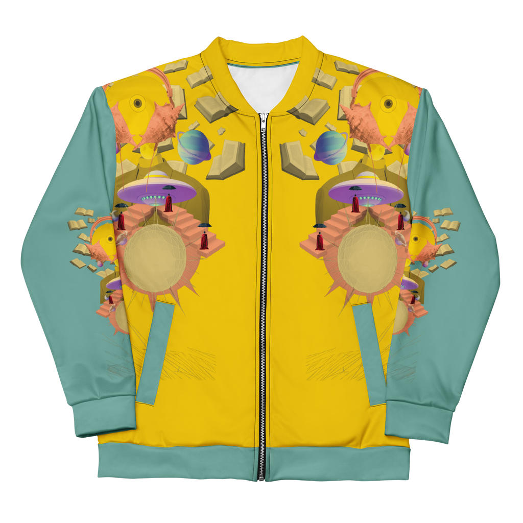 Unisex Bomberjacke Poetry Of Sea Gelb/helles Petrol | Premium Streetwear Otto Strtwr