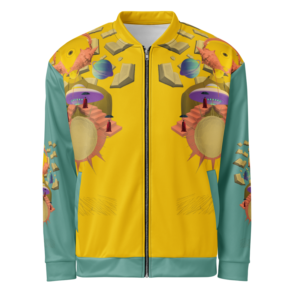 Unisex Bomberjacke Poetry Of Sea Gelb/helles Petrol | Premium Streetwear Otto Strtwr