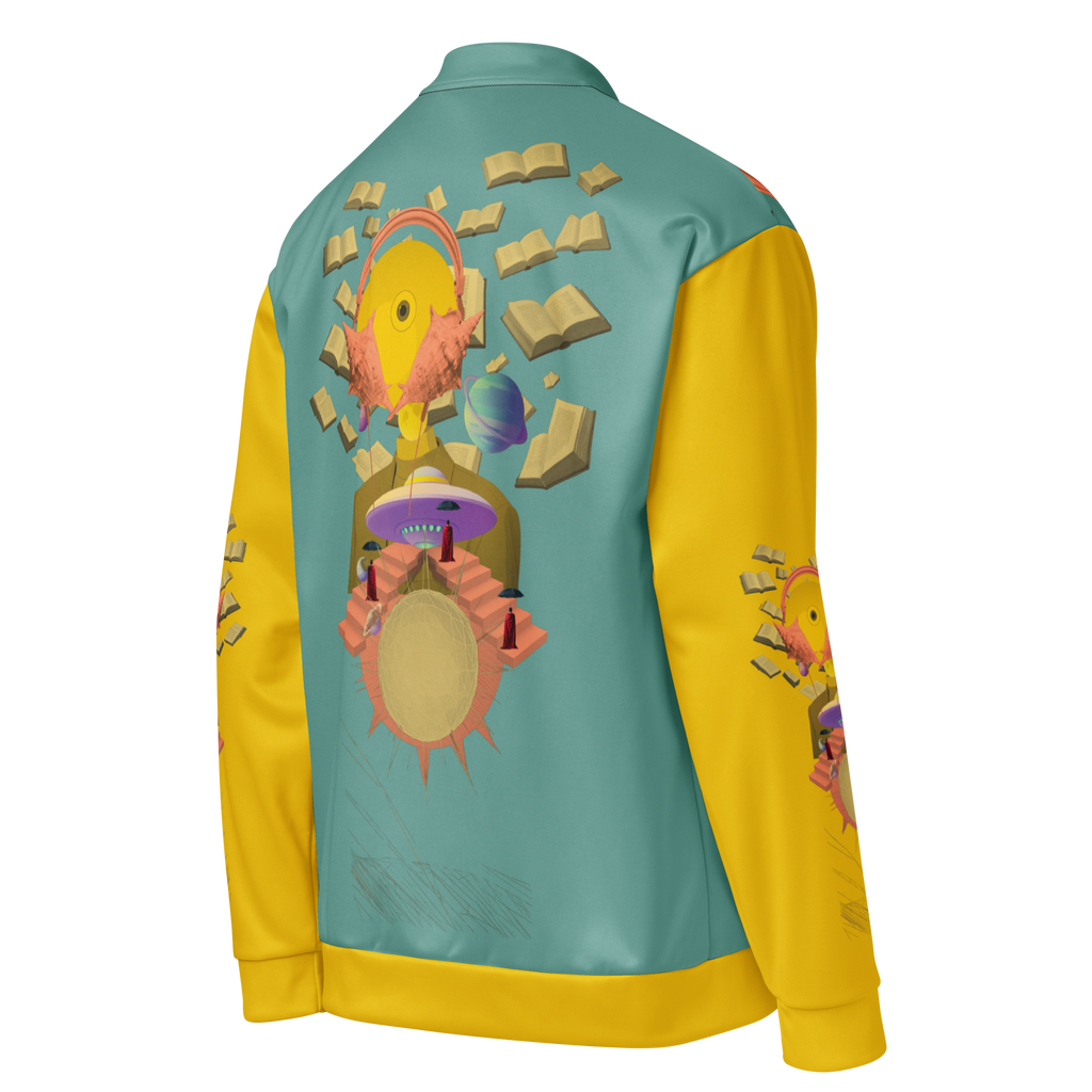 Unisex Bomberjacke Poetry Of Sea Helles Petrol/gelb | Premium Streetwear Otto Strtwr