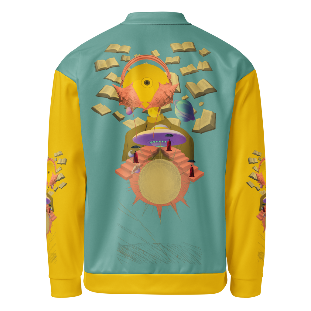 Unisex Bomberjacke Poetry Of Sea Helles Petrol/gelb | Premium Streetwear Otto Strtwr