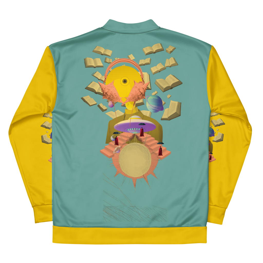 Unisex Bomberjacke Poetry Of Sea Helles Petrol/gelb | Premium Streetwear Otto Strtwr
