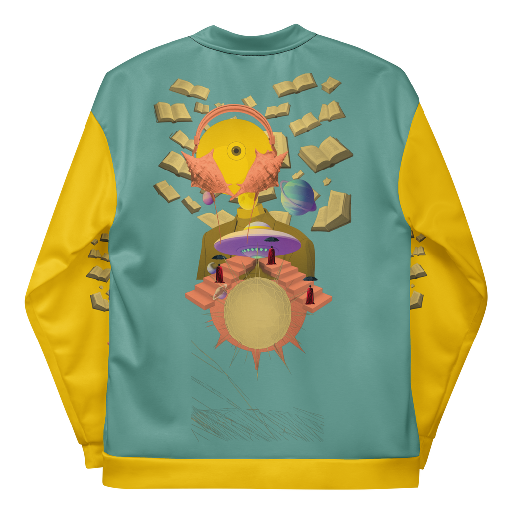 Unisex Bomberjacke Poetry Of Sea Helles Petrol/gelb | Premium Streetwear Otto Strtwr