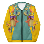 Unisex Bomberjacke Poetry Of Sea Helles Petrol/gelb | Premium Streetwear Otto Strtwr