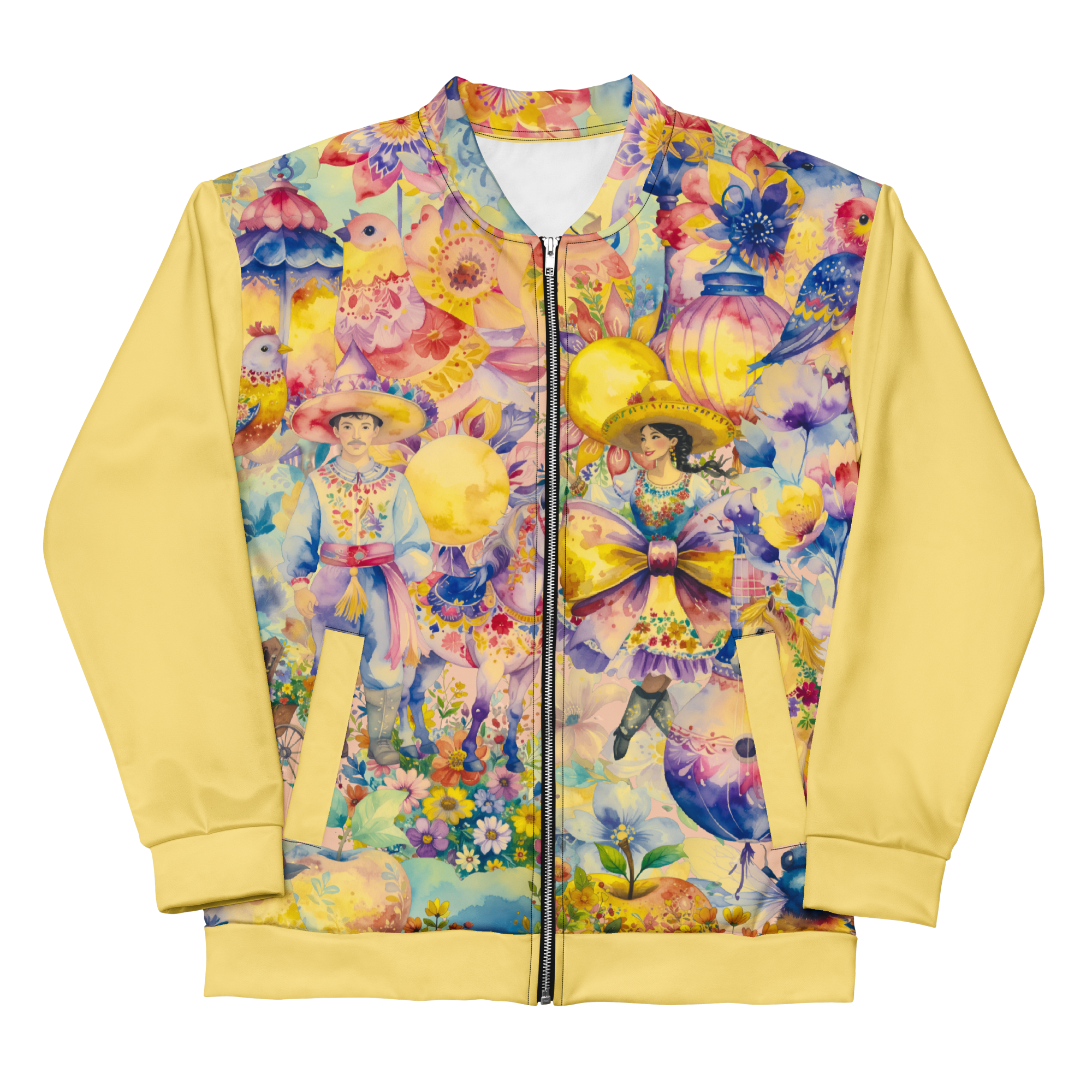 Unisex Bomberjacke The Mexican Guy Zitronengelb | Premium Streetwear Otto Strtwr