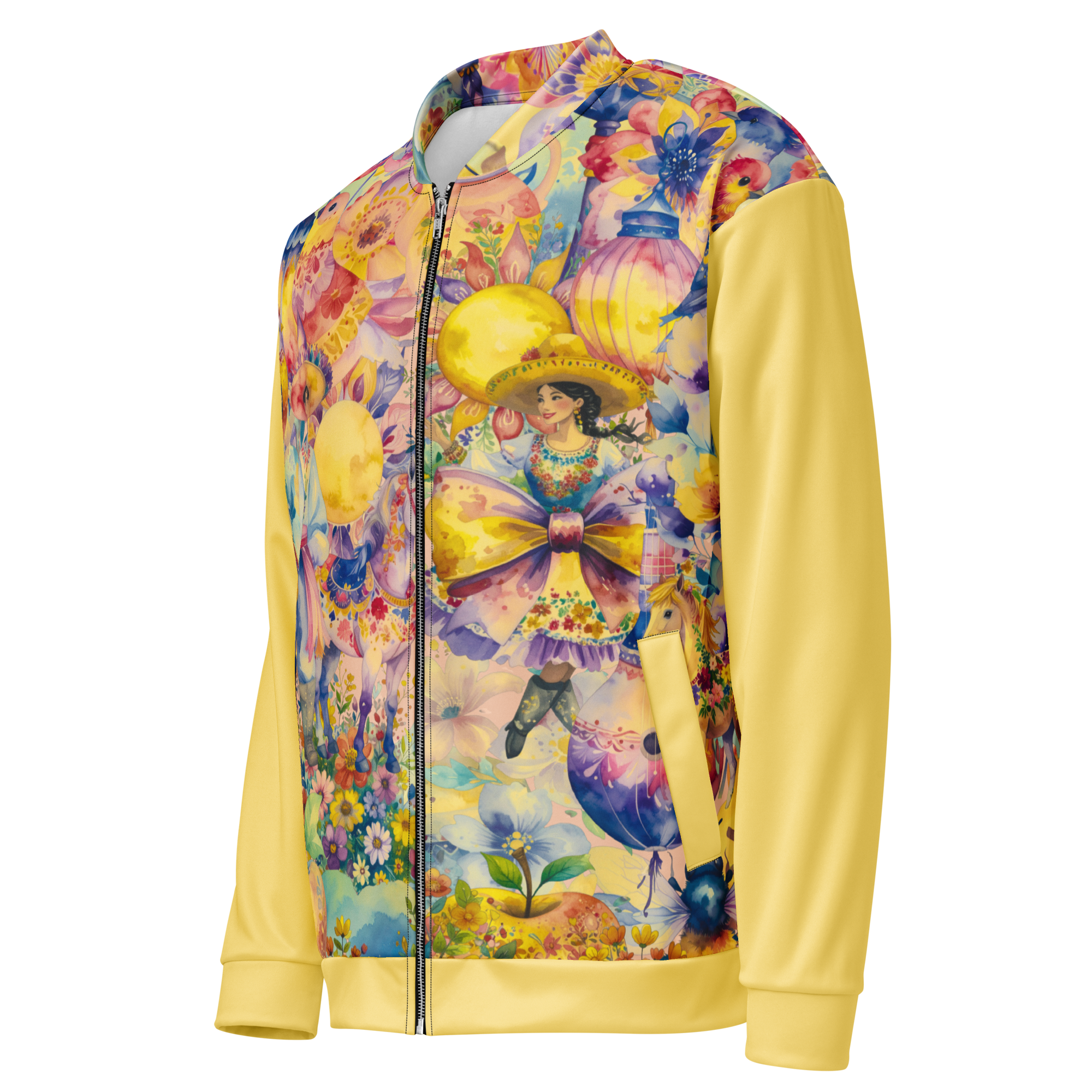 Unisex Bomberjacke The Mexican Guy Zitronengelb | Premium Streetwear Otto Strtwr