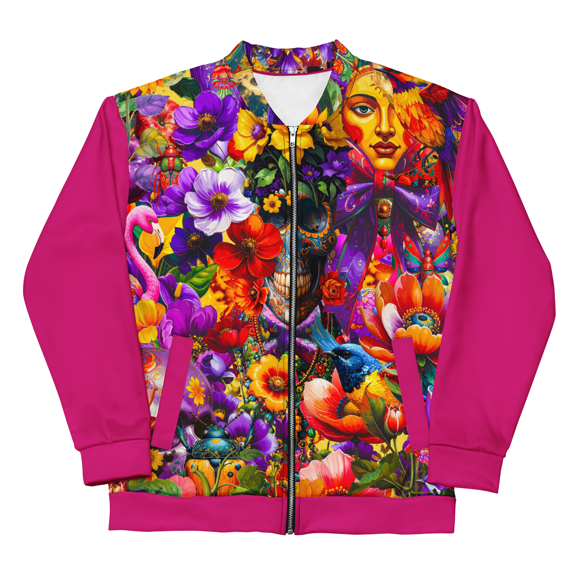 Unisex Bomberjacke Viva La Frida Magenta | Premium Streetwear Otto Strtwr