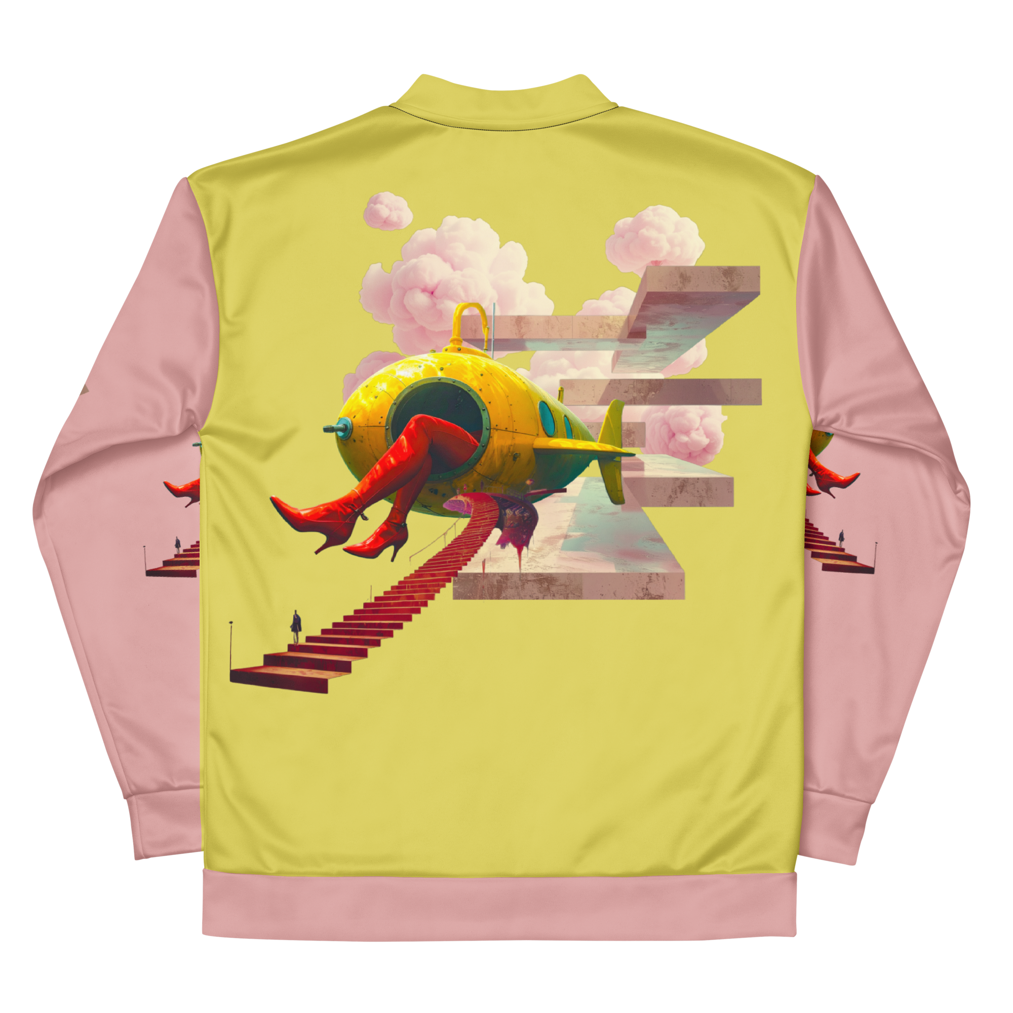 Unisex Bomberjacke Yellow Submarine Lemon/rosa | Premium Streetwear Otto Strtwr