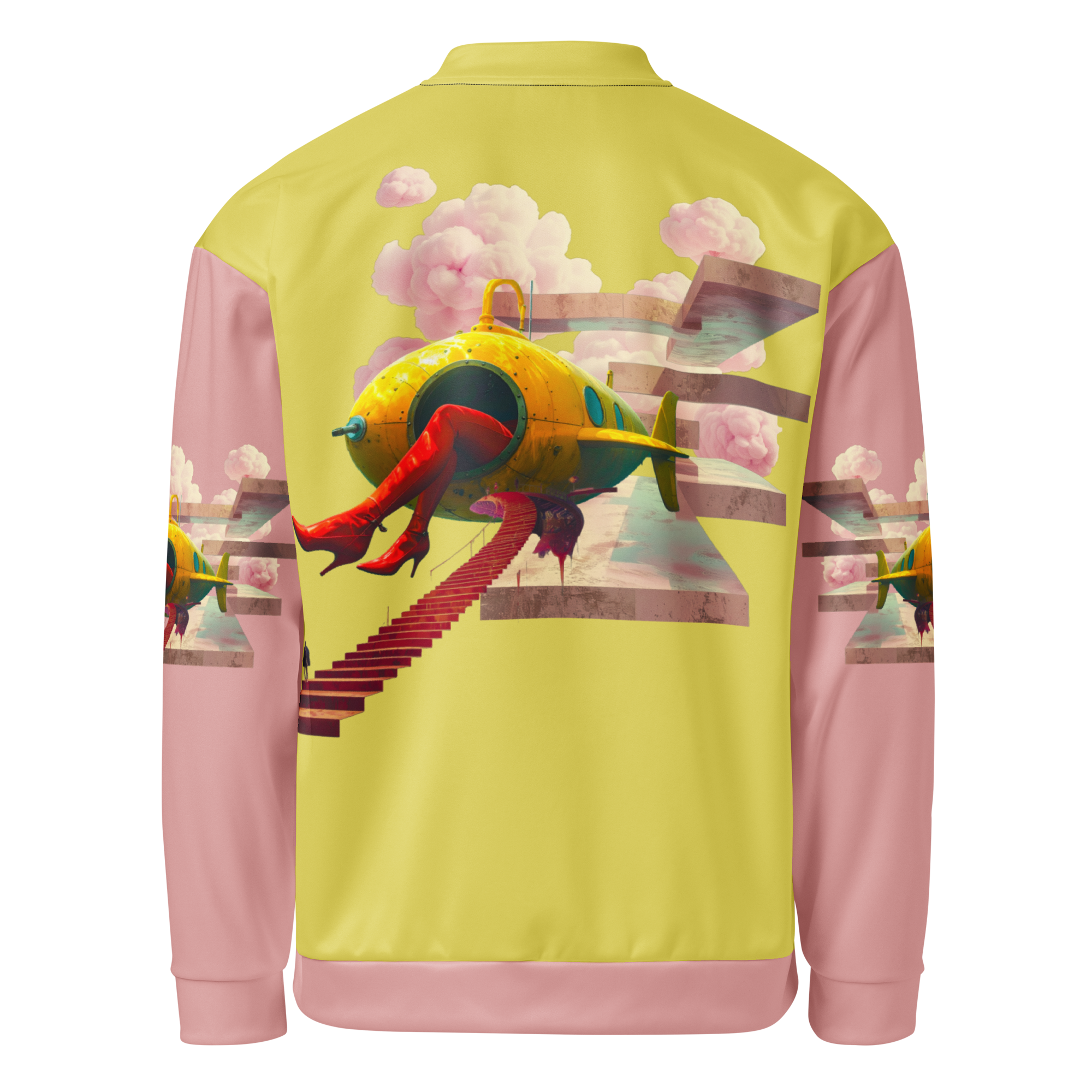 Unisex Bomberjacke Yellow Submarine Lemon/rosa | Premium Streetwear Otto Strtwr