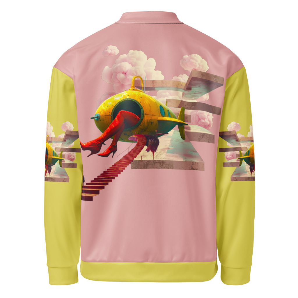 Unisex Bomberjacke Yellow Submarine Rosa/lemon | Premium Streetwear Otto Strtwr