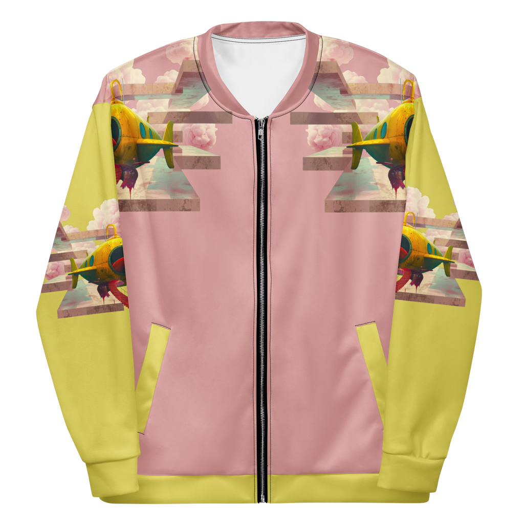 Unisex Bomberjacke Yellow Submarine Rosa/lemon | Premium Streetwear Otto Strtwr