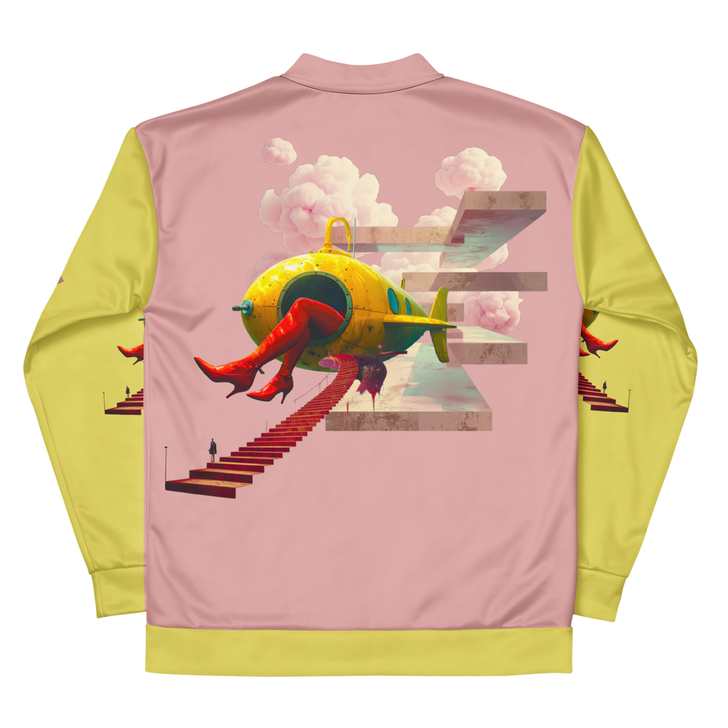 Unisex Bomberjacke Yellow Submarine Rosa/lemon | Premium Streetwear Otto Strtwr