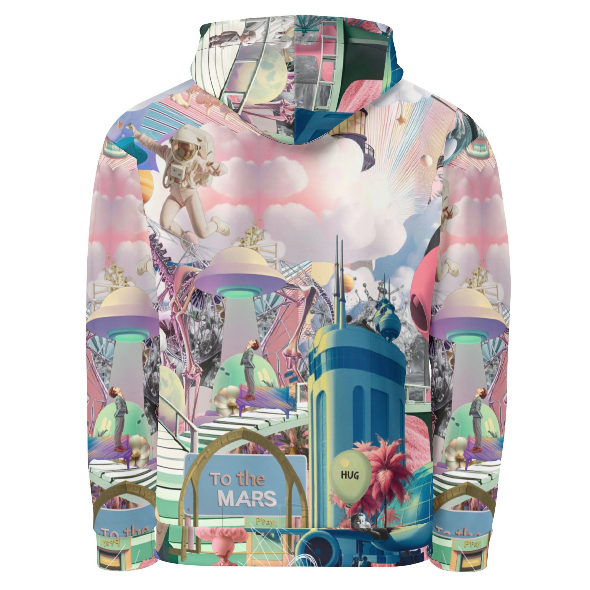 Unisex Hoodie mit Kapuze Alien Invasion Himmelblau | Premium Streetwear Otto Strtwr