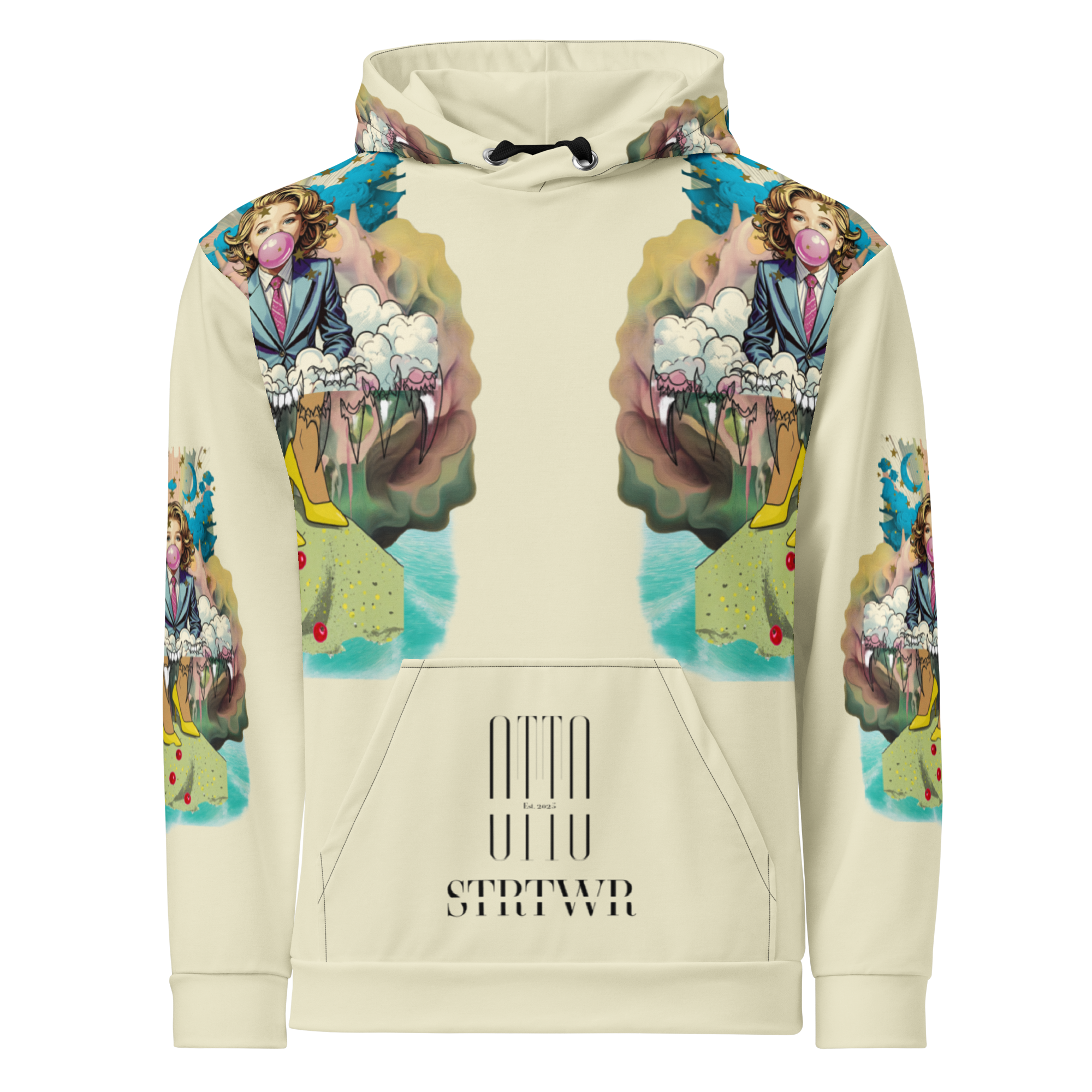 Unisex Hoodie mit Kapuze Bubble Gum Business Creme | Premium Streetwear Otto Strtwr