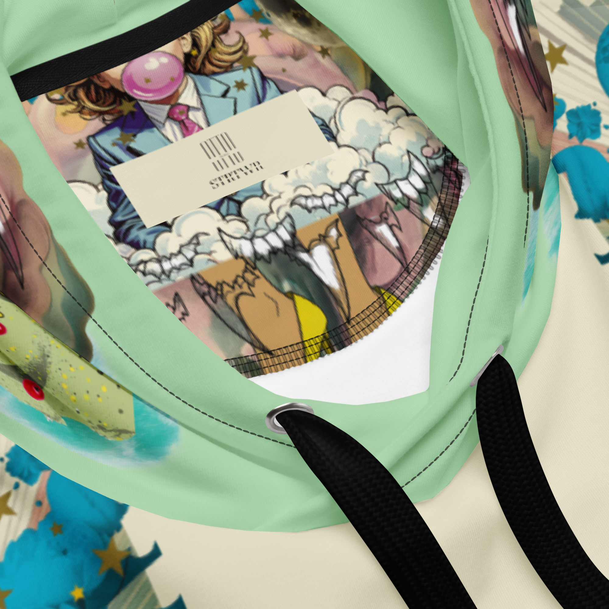 Unisex Hoodie mit Kapuze Bubble Gum Business Creme/mint | Premium Streetwear Otto Strtwr