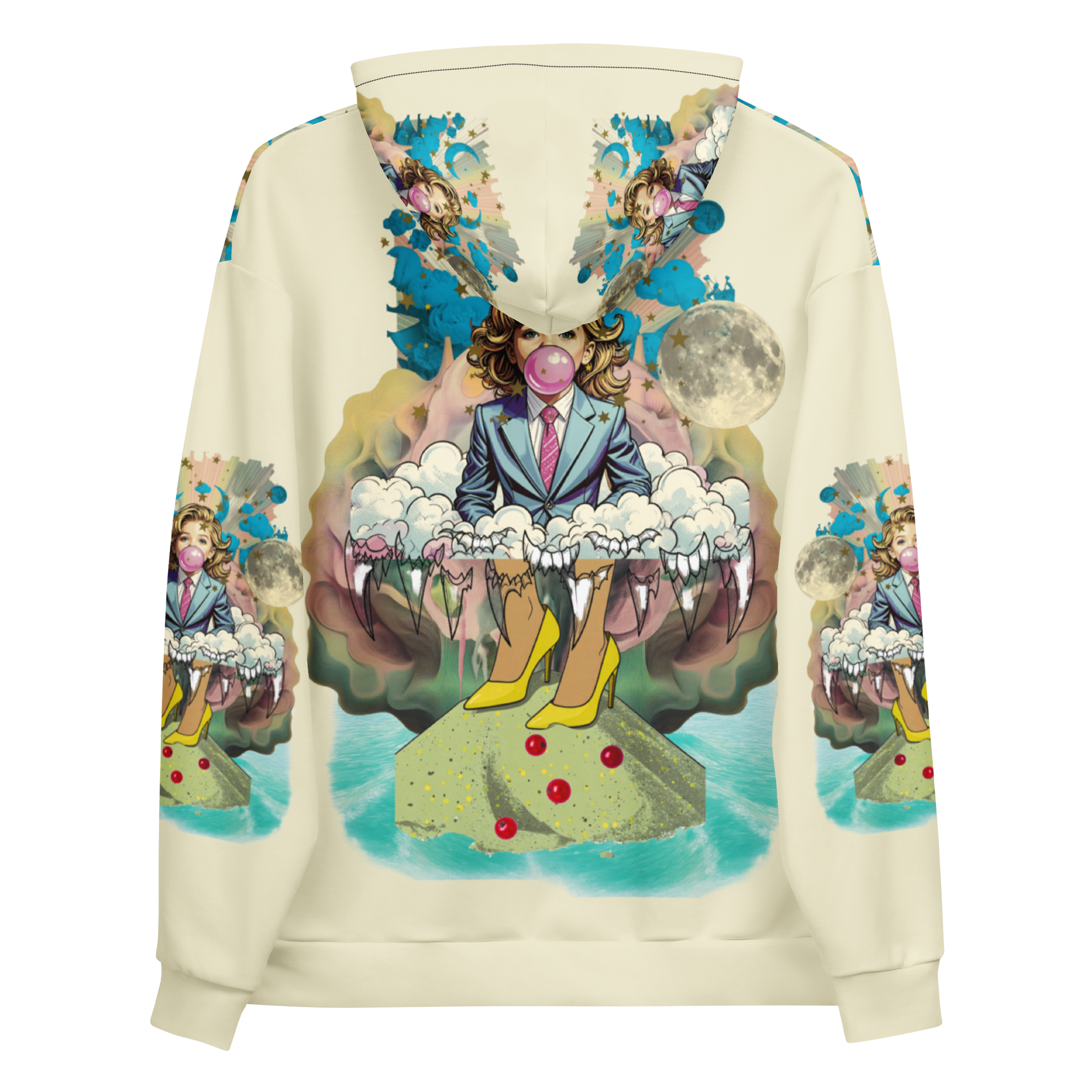 Unisex Hoodie mit Kapuze Bubble Gum Business Creme | Premium Streetwear Otto Strtwr