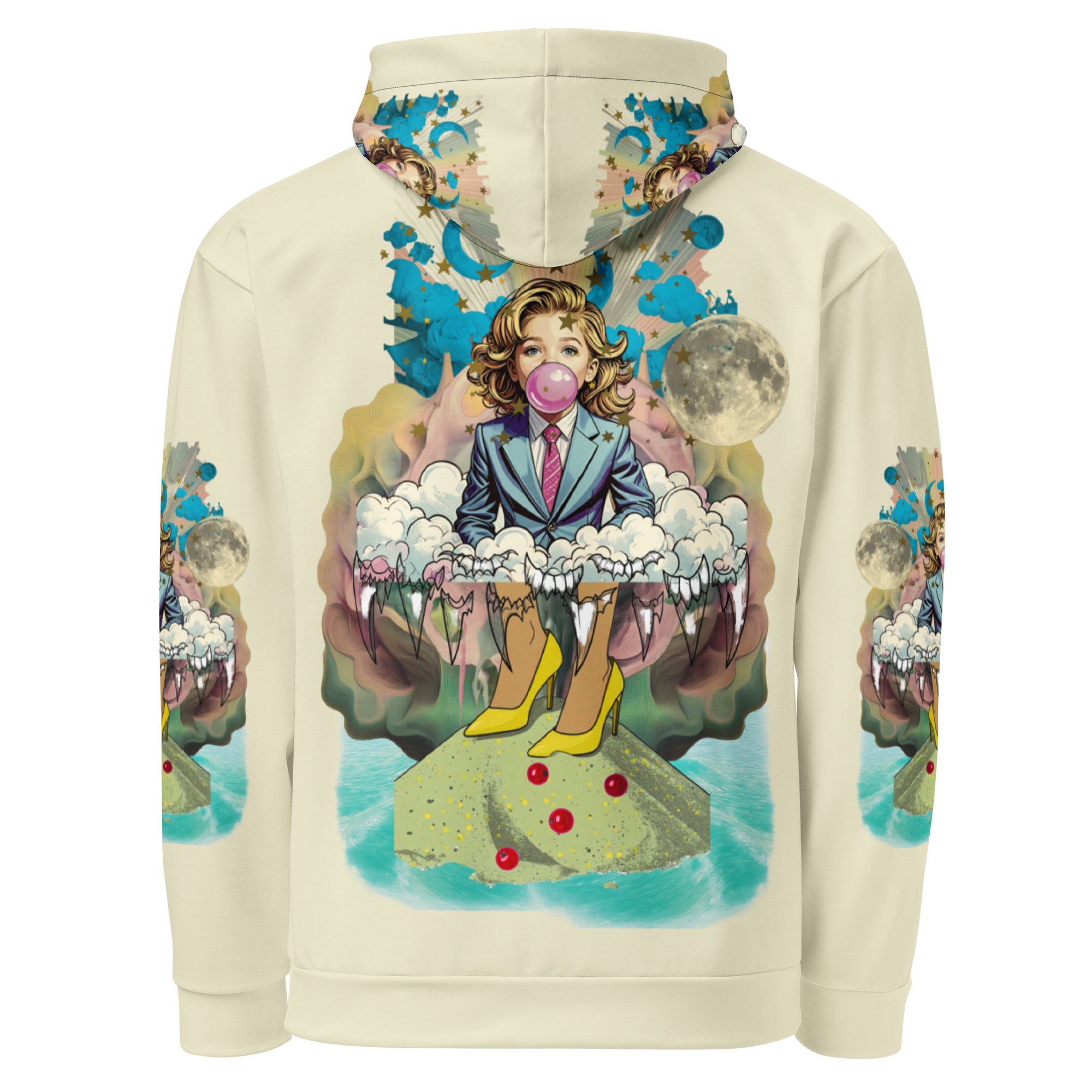 Unisex Hoodie mit Kapuze Bubble Gum Business Creme | Premium Streetwear Otto Strtwr