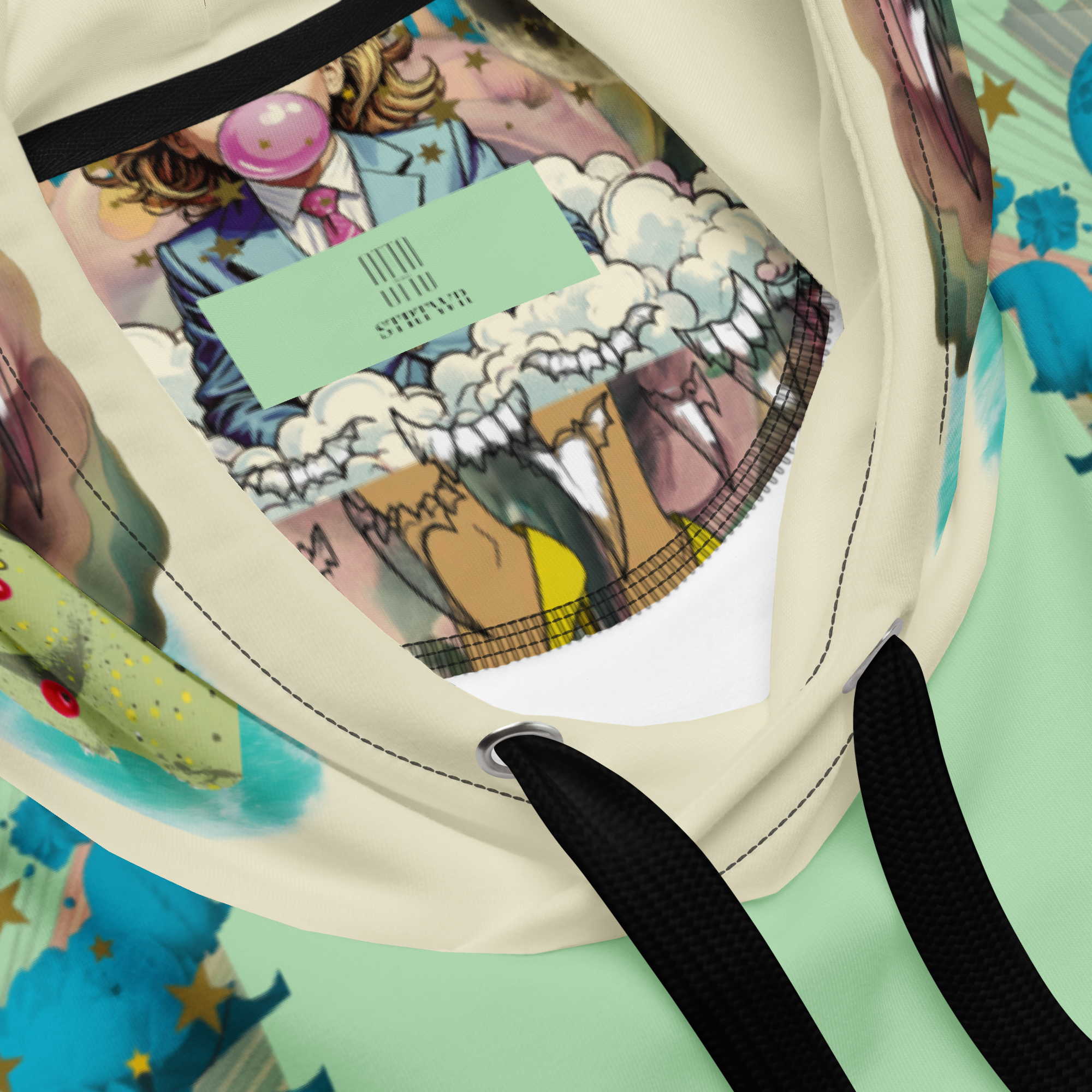 Unisex Hoodie mit Kapuze Bubble Gum Business Mint/creme | Premium Streetwear Otto Strtwr