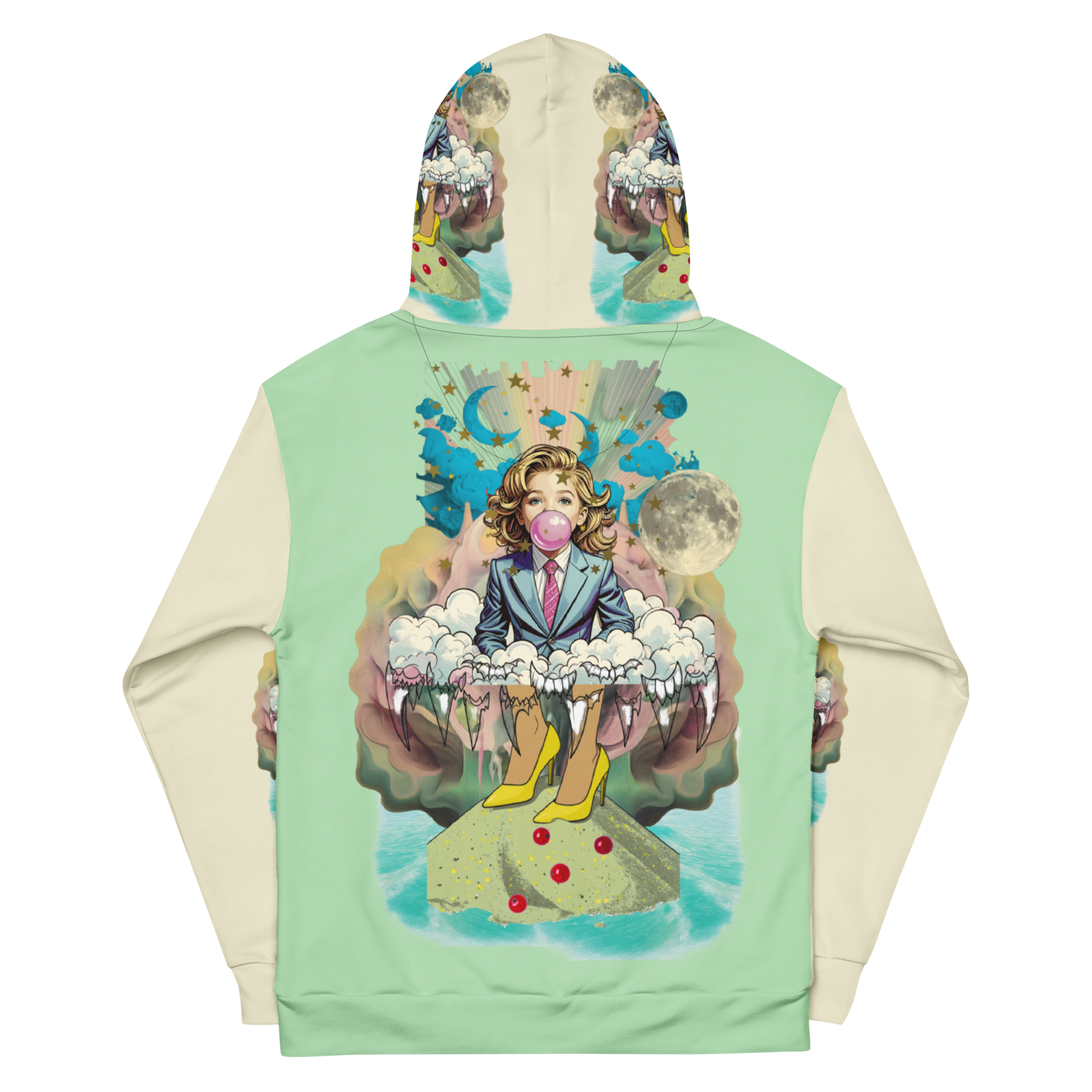 Unisex Hoodie mit Kapuze Bubble Gum Business Mint/creme | Premium Streetwear Otto Strtwr