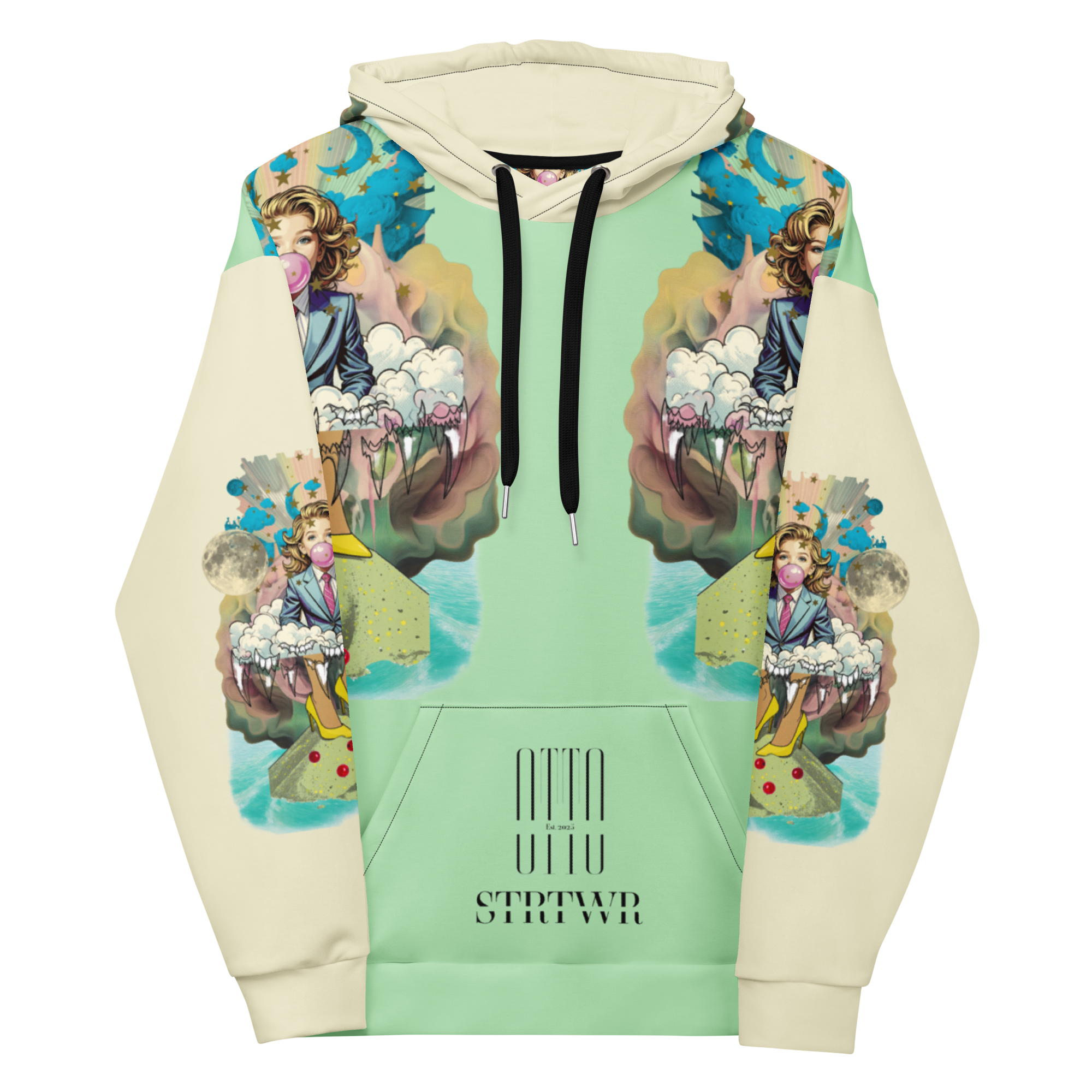 Unisex Hoodie mit Kapuze Bubble Gum Business Mint/creme | Premium Streetwear Otto Strtwr
