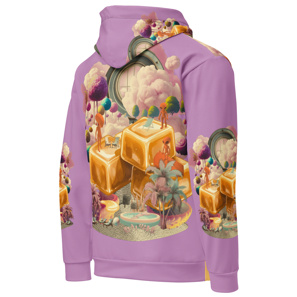 Unisex Hoodie mit Kapuze Caramel Alien Apricot/flieder | Premium Streetwear Otto Strtwr