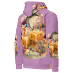 Unisex Hoodie mit Kapuze Caramel Alien Apricot/flieder | Premium Streetwear Otto Strtwr