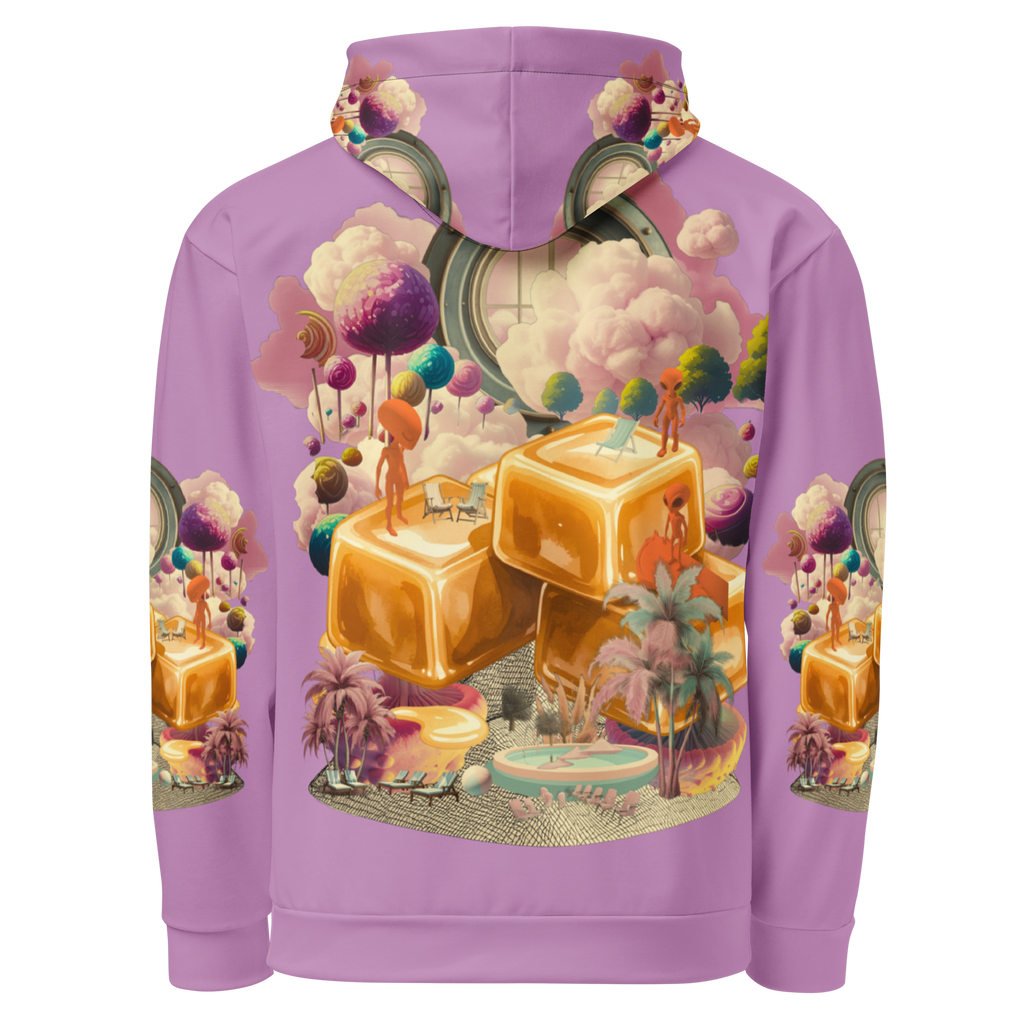 Unisex Hoodie mit Kapuze Caramel Alien Apricot/flieder | Premium Streetwear Otto Strtwr