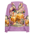 Unisex Hoodie mit Kapuze Caramel Alien Apricot/flieder | Premium Streetwear Otto Strtwr