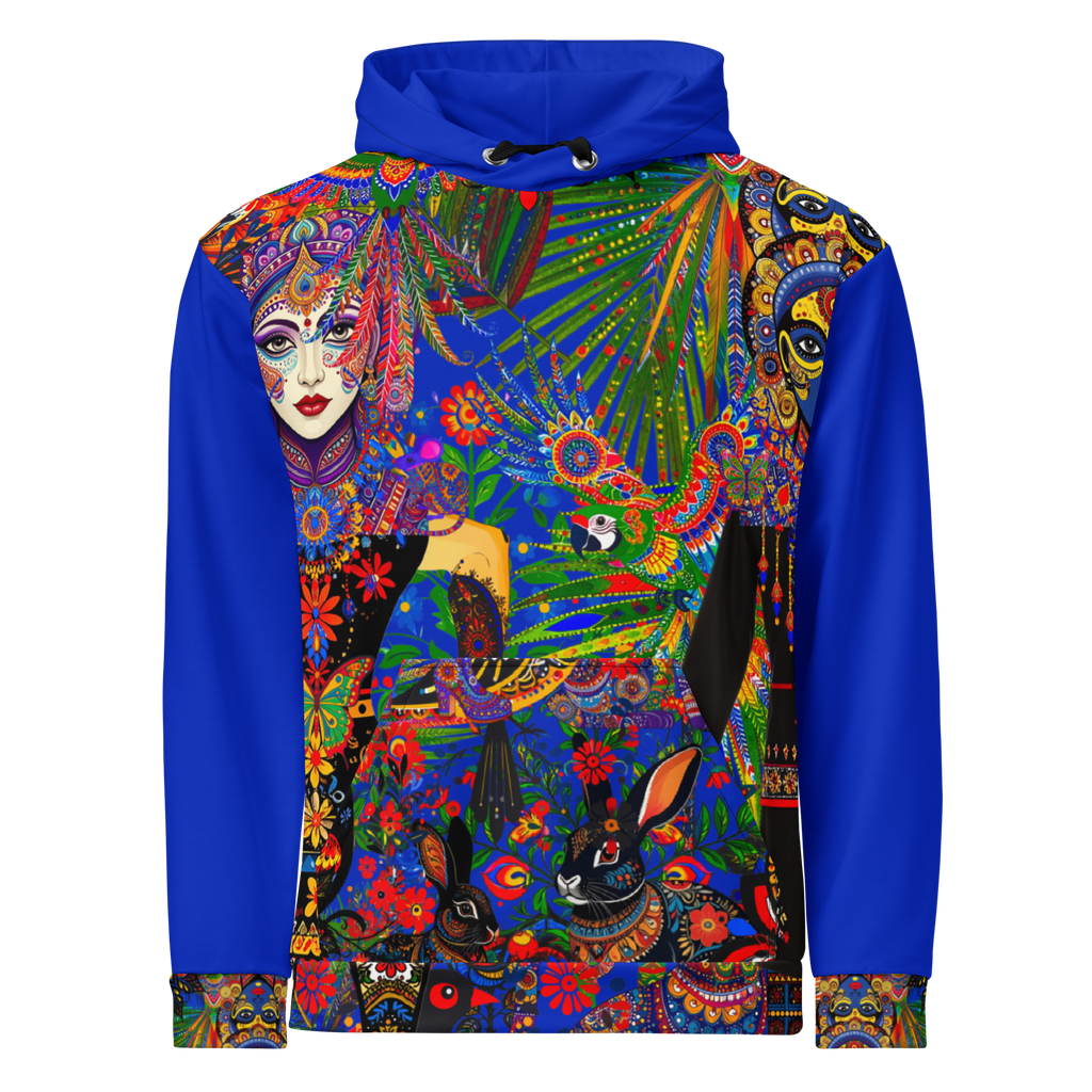 Unisex Hoodie mit Kapuze Folklore Dancer Tiefblau | Premium Streetwear Otto Strtwr