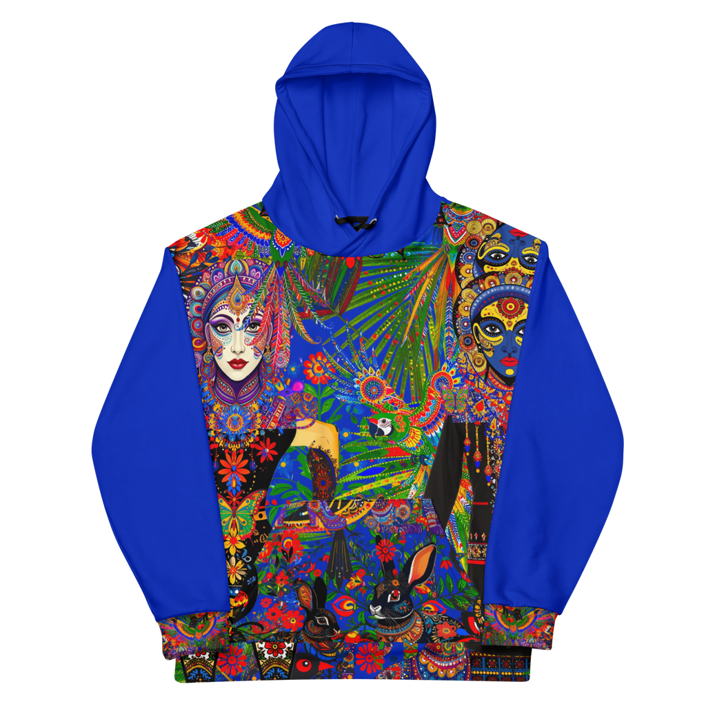 Unisex Hoodie mit Kapuze Folklore Dancer Tiefblau | Premium Streetwear Otto Strtwr
