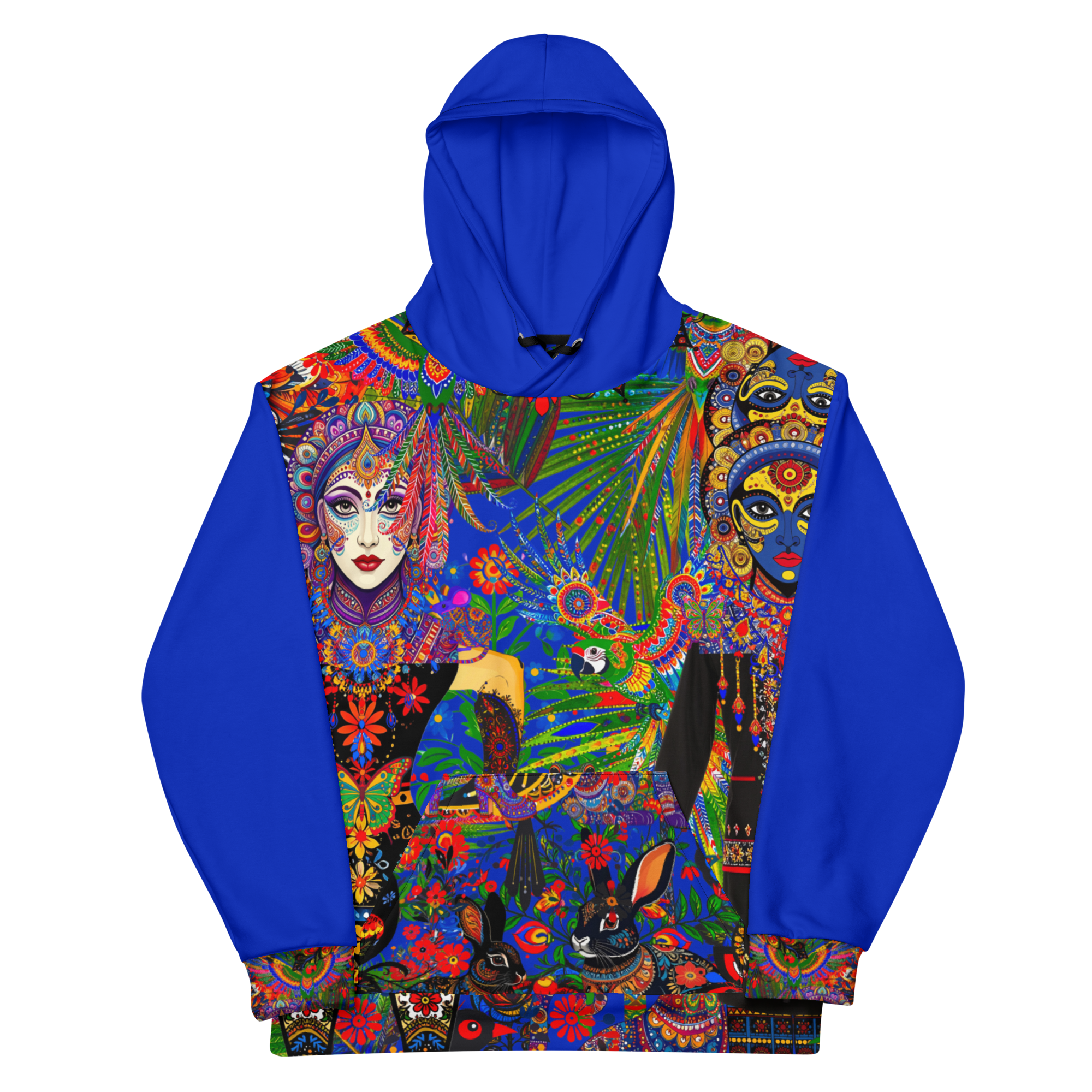 Unisex Hoodie mit Kapuze Folklore Dancer Tiefblau | Premium Streetwear Otto Strtwr