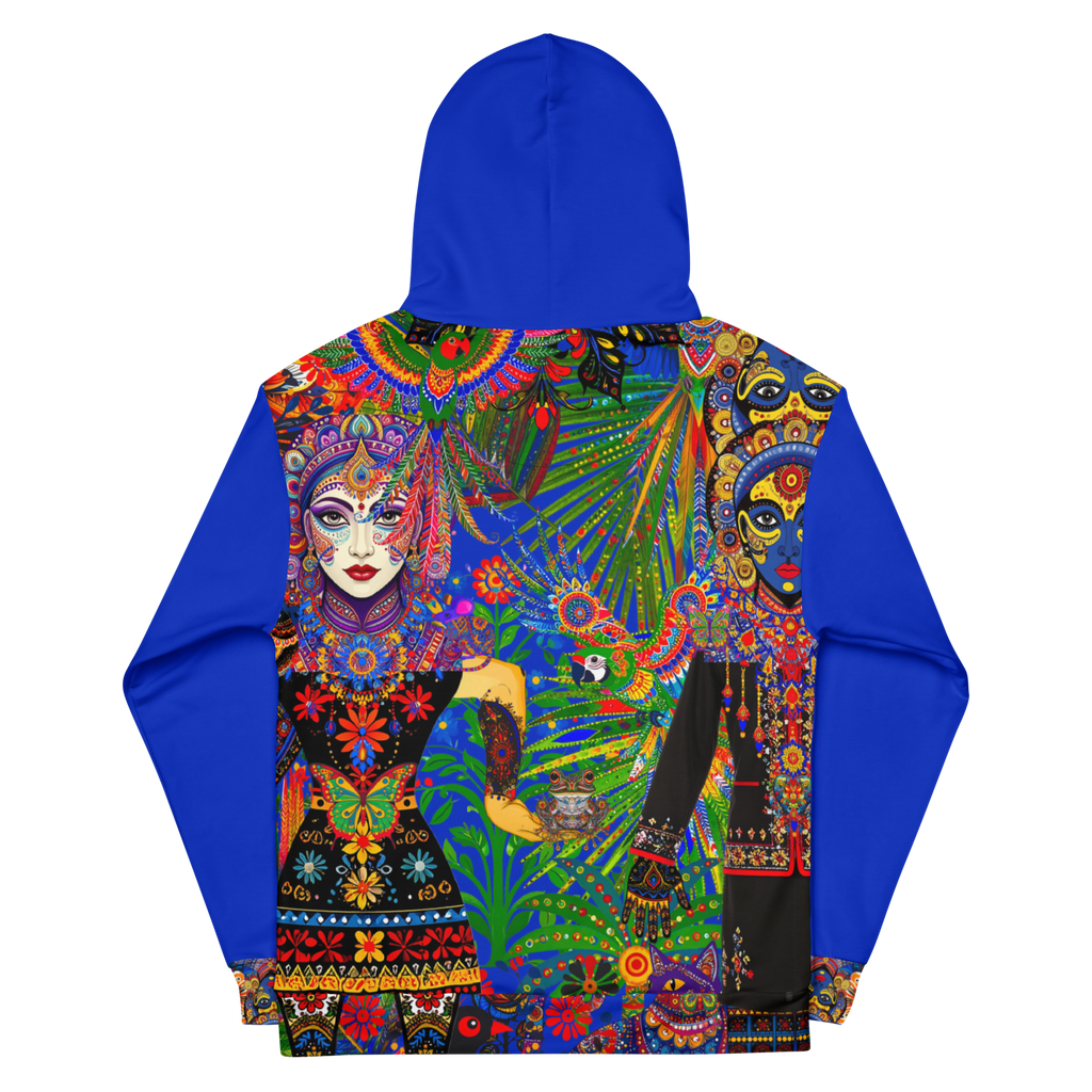 Unisex Hoodie mit Kapuze Folklore Dancer Tiefblau | Premium Streetwear Otto Strtwr