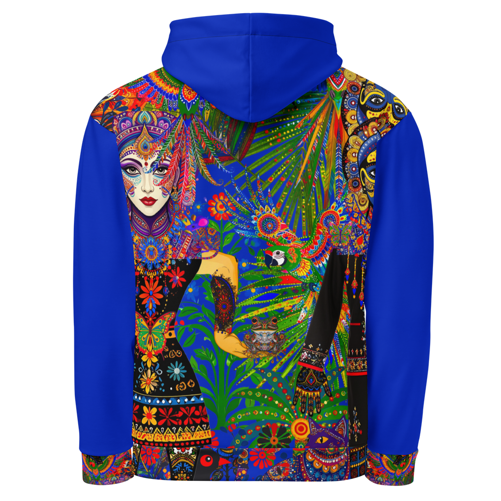 Unisex Hoodie mit Kapuze Folklore Dancer Tiefblau | Premium Streetwear Otto Strtwr